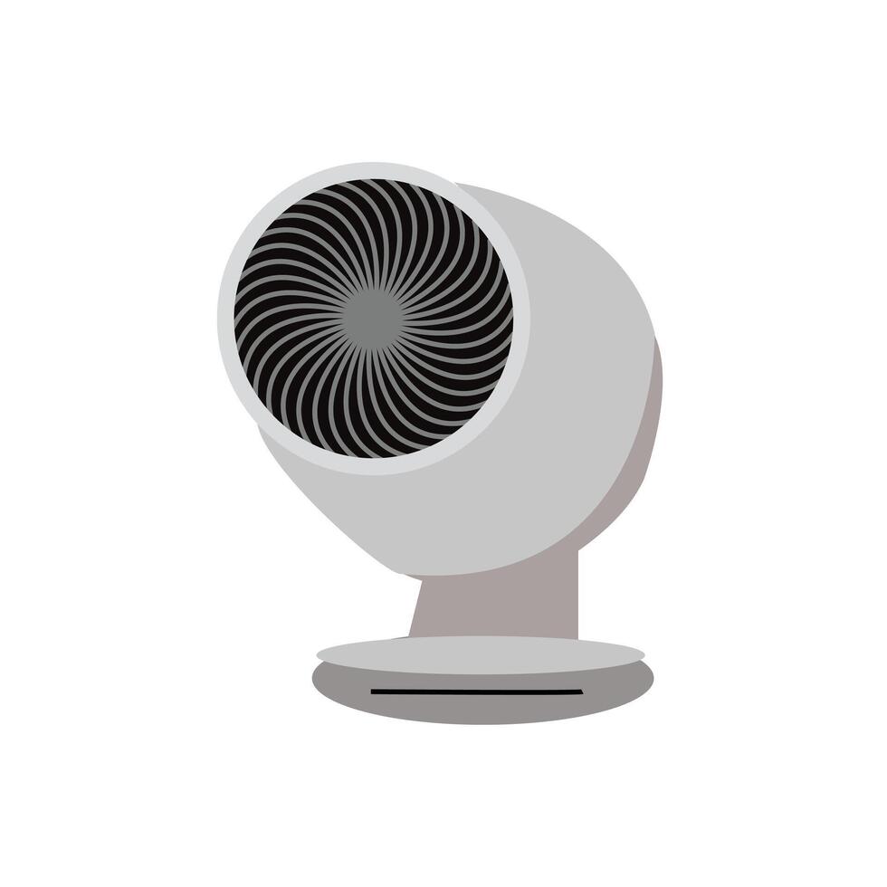 Fan icons. Vector illustration.Collection of electric fans of various types isolated on white and black background.Vector illustration in flat cartoon style. Editable Clip Art.