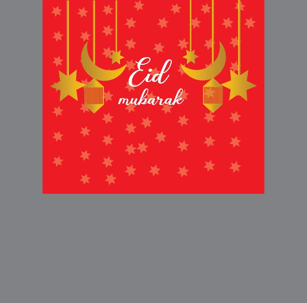 eid Mubarak o eid Alabama fitr modelo diseño.vector ilustración.lindo juguete mezquita y creciente Luna desplegado en redondo espejo con cebolla Hazme en el antecedentes. vector