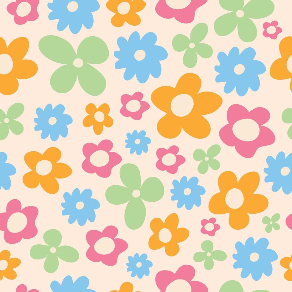 de moda floral sin costura ilustración. vistoso pastel colores, natural antecedentes. vector