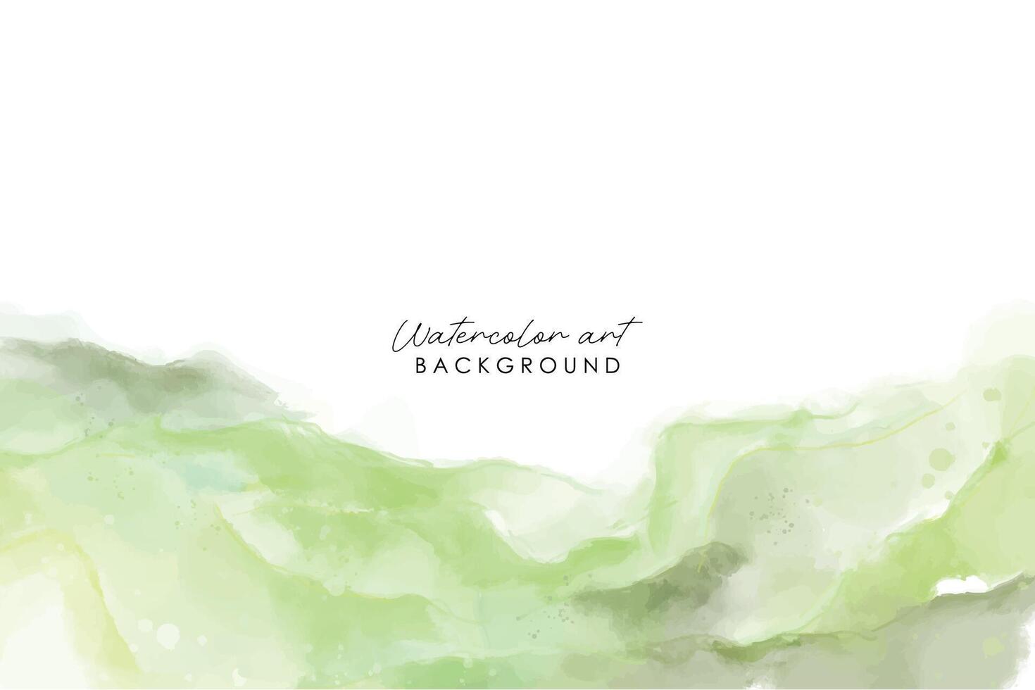 Green Watercolor Abstract vector