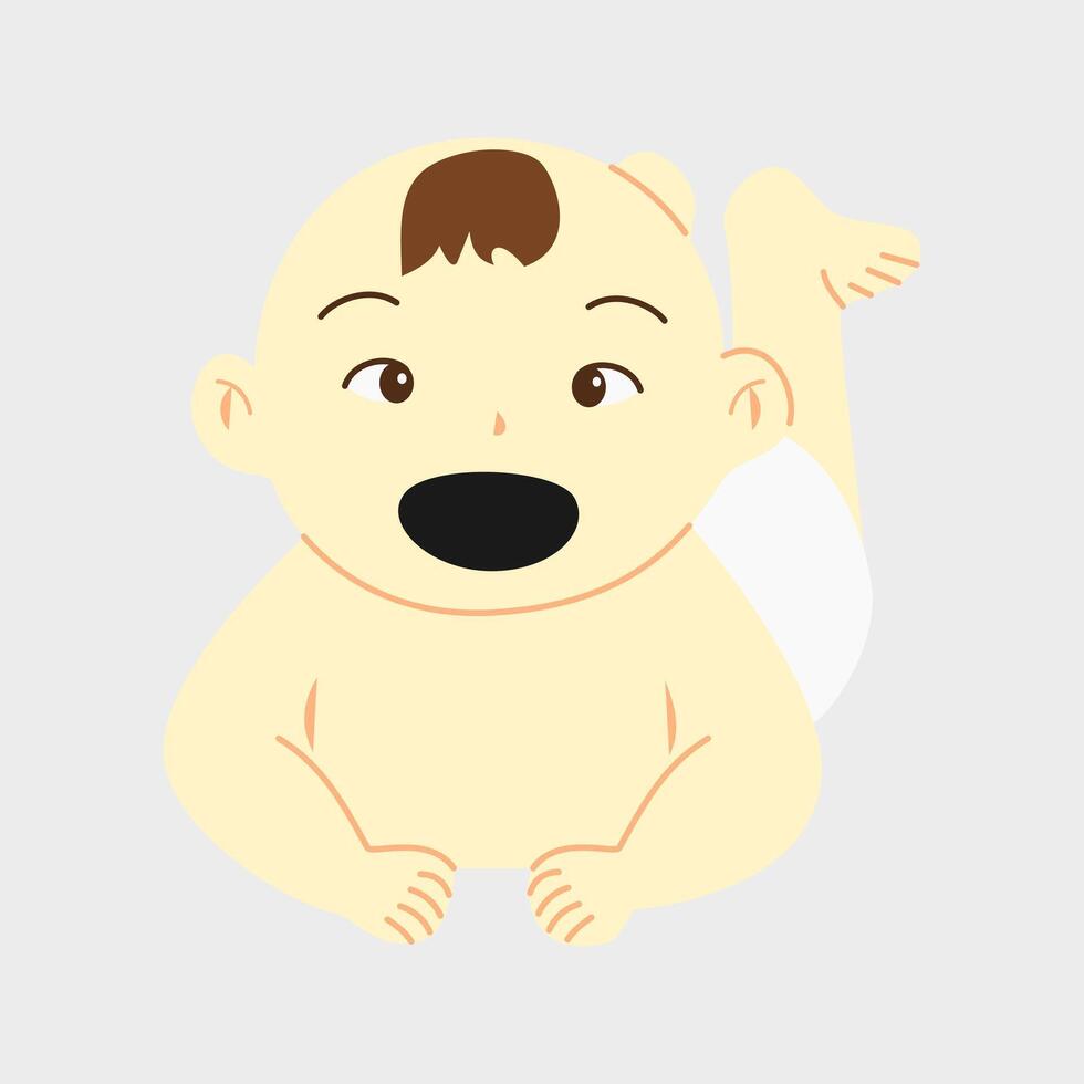 ilustración de ronquidos bebé vector