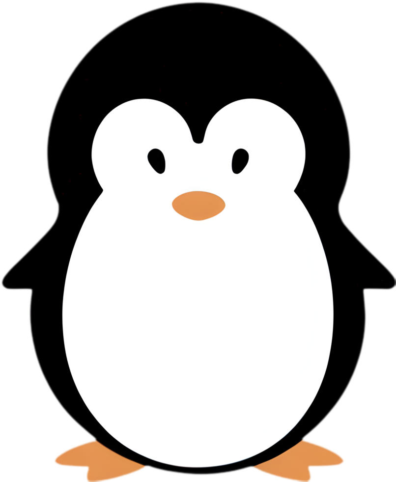 AI generated Cute penguin icon in a minimalistic style. png