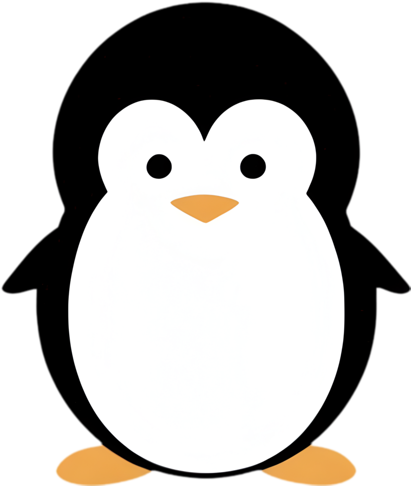 AI generated Cute penguin icon in a minimalistic style. png