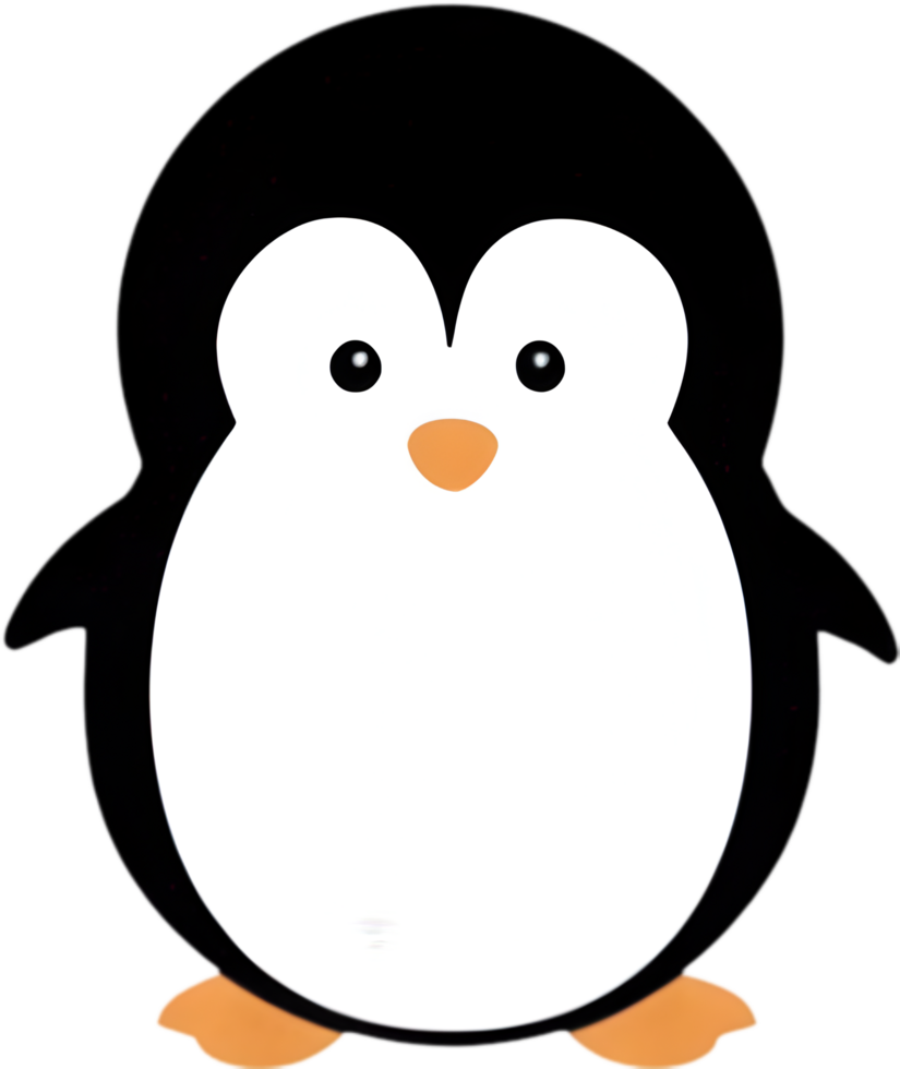 AI generated Cute penguin icon in a minimalistic style. png