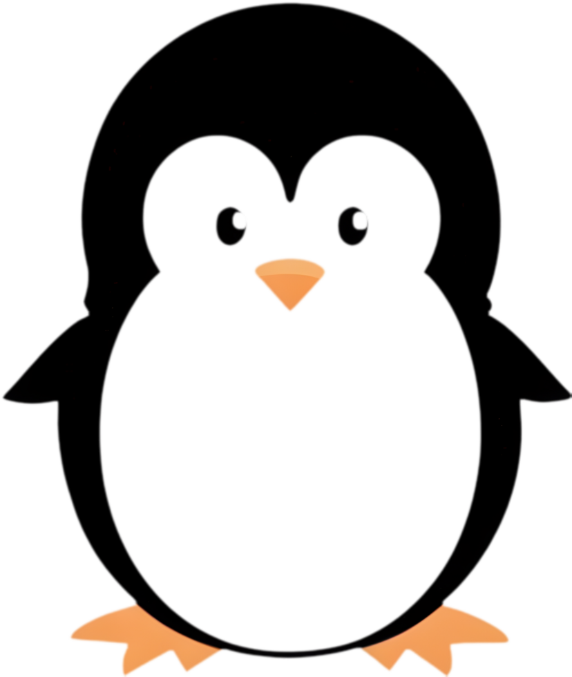 AI generated Cute penguin icon in a minimalistic style. png