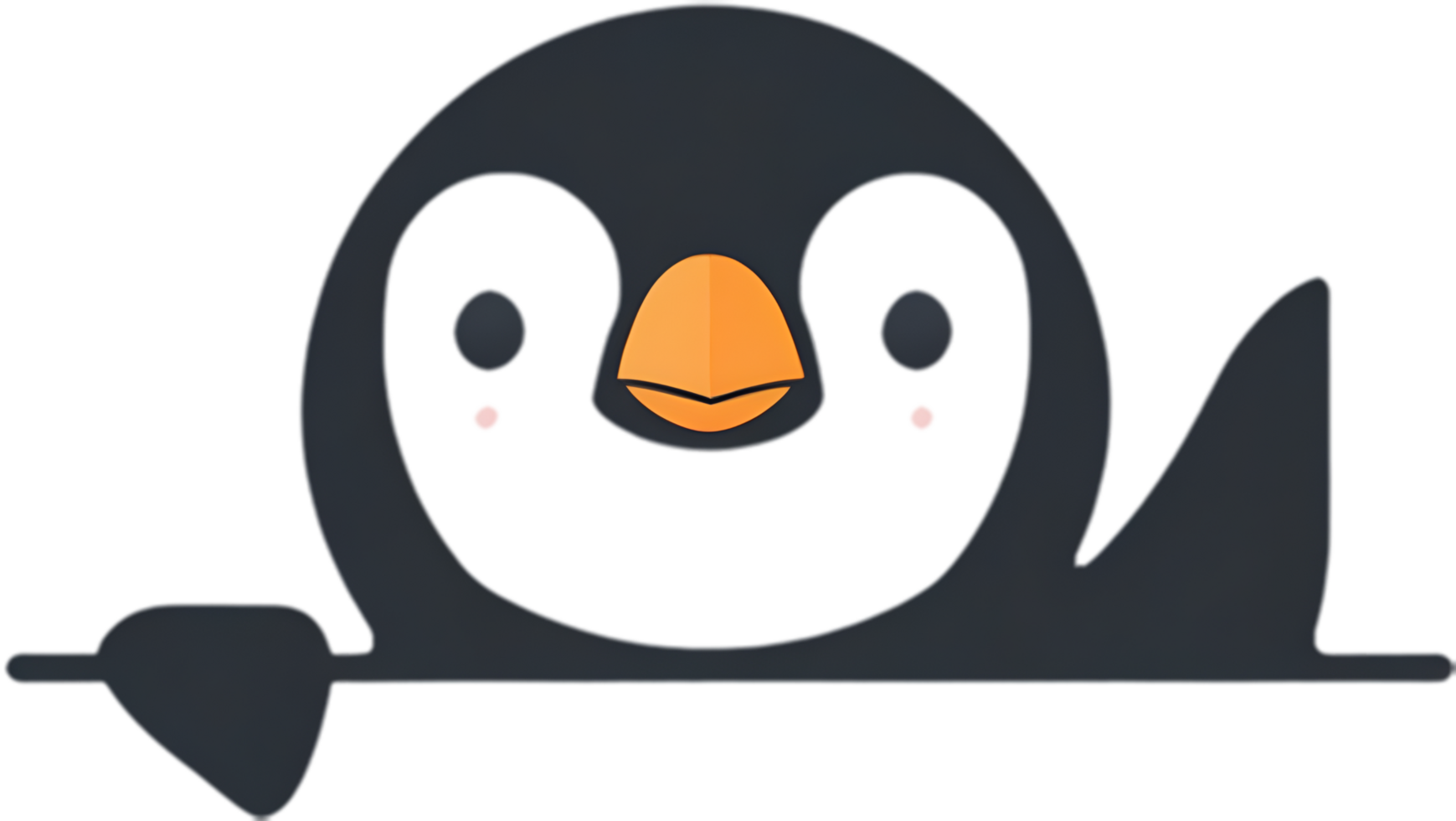 AI generated Cute penguin icon in a minimalistic style. png