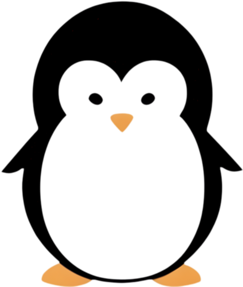 AI generated Cute penguin icon in a minimalistic style. png