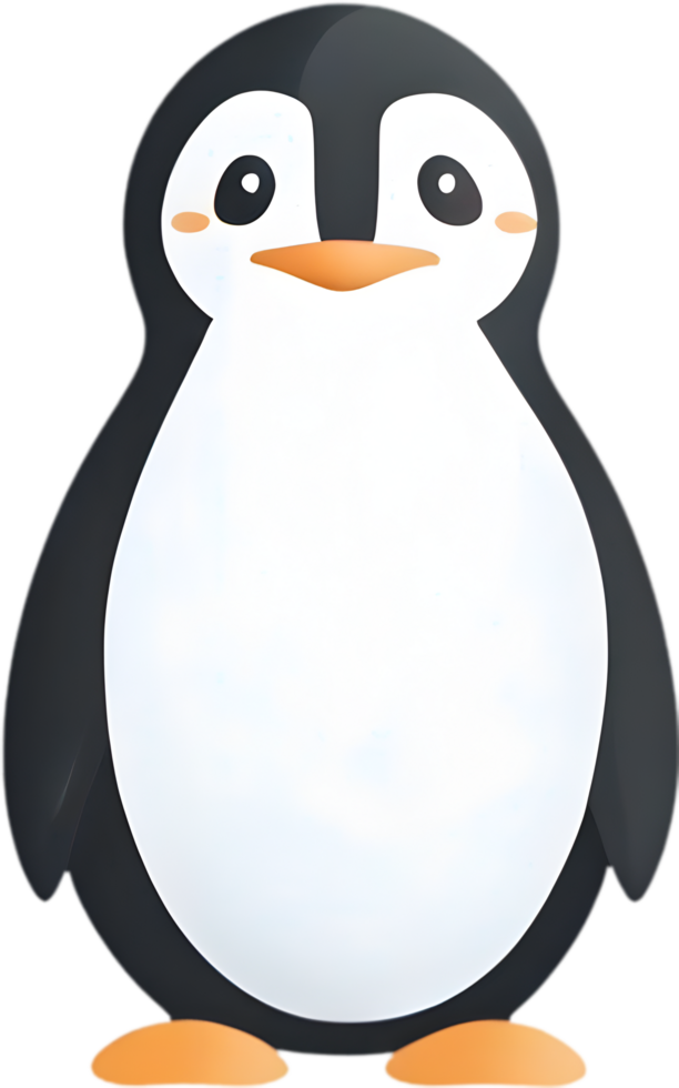 AI generated Cute penguin icon in a minimalistic style. png