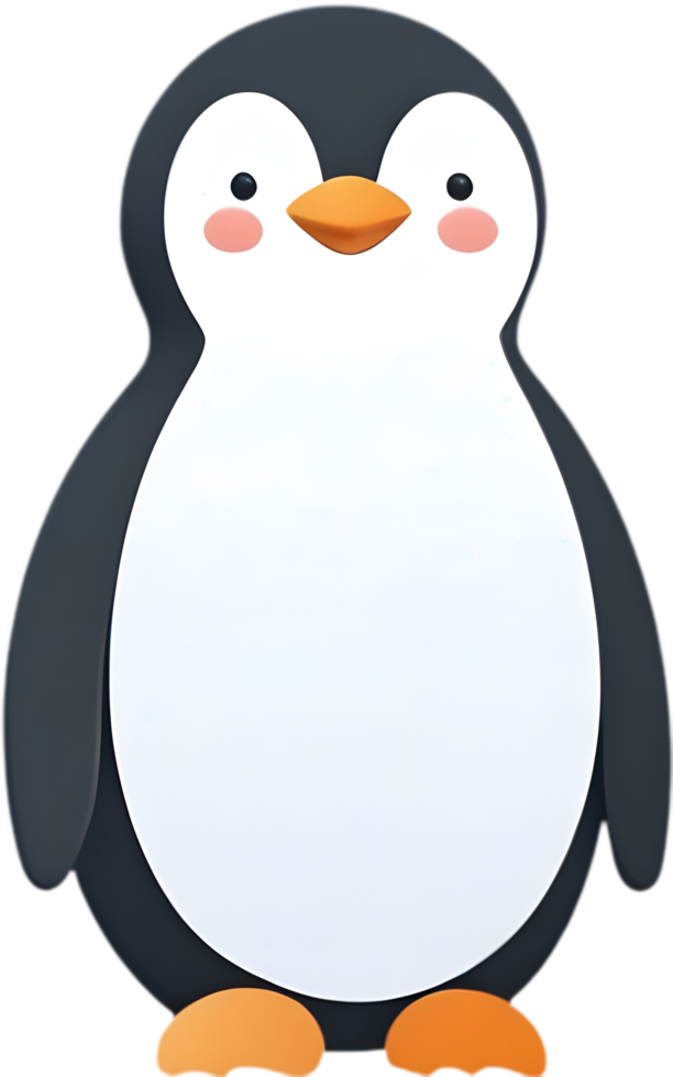 AI generated Cute penguin icon in a minimalistic style. png