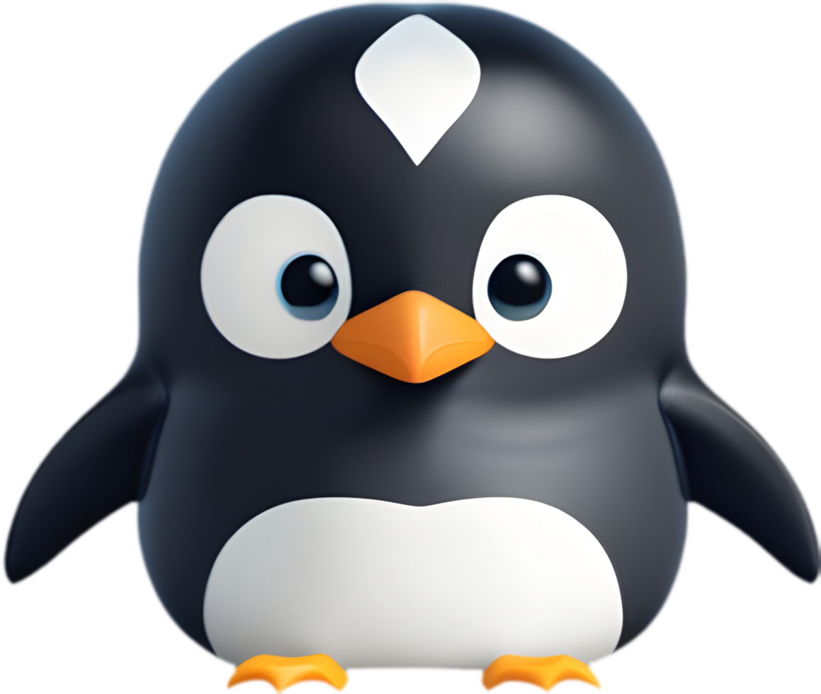 AI generated Cute penguin icon in a minimalistic style. png