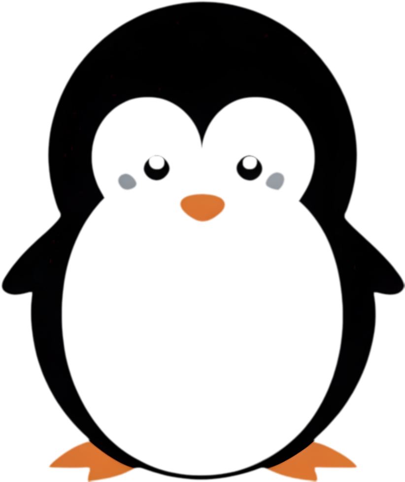 AI generated Cute penguin icon in a minimalistic style. png