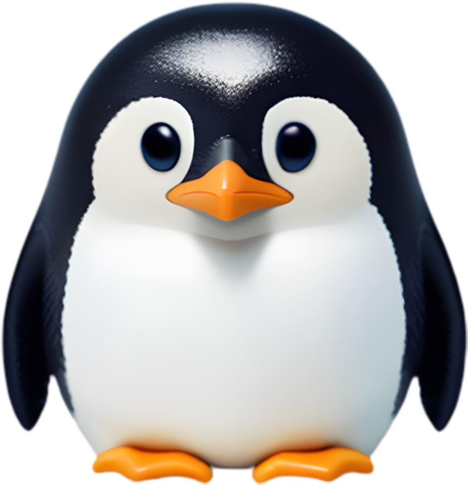 AI generated Cute penguin icon in a minimalistic style. png
