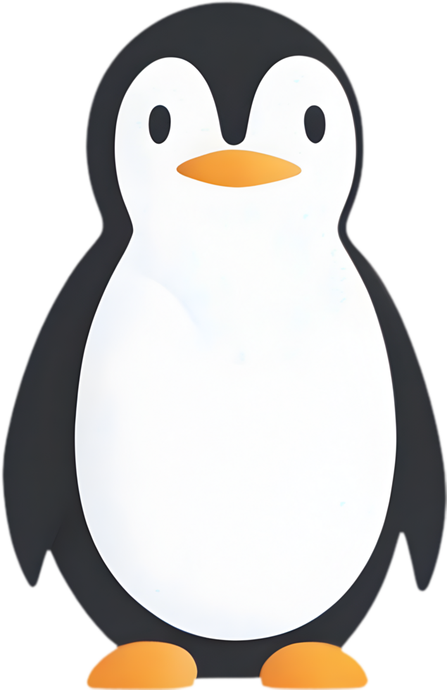 AI generated Cute penguin icon in a minimalistic style. png