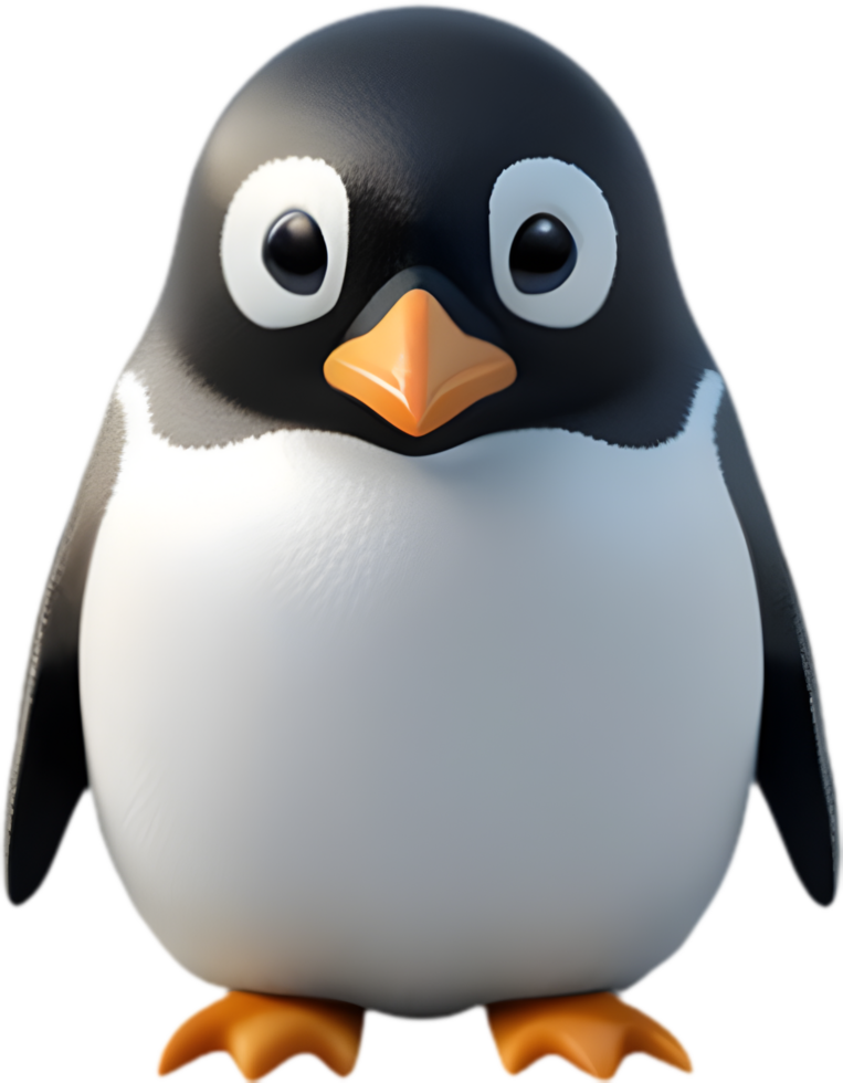 AI generated Cute penguin icon in a minimalistic style. png