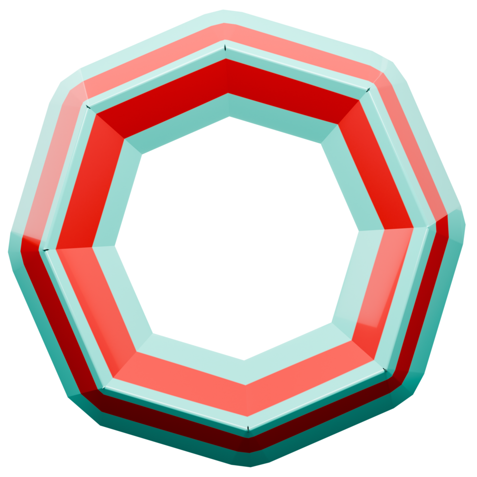 simple geometric shape. 3d  trendy design png