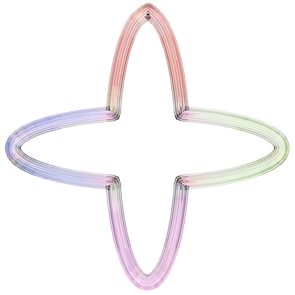 simple geometric shape. 3d  trendy design png