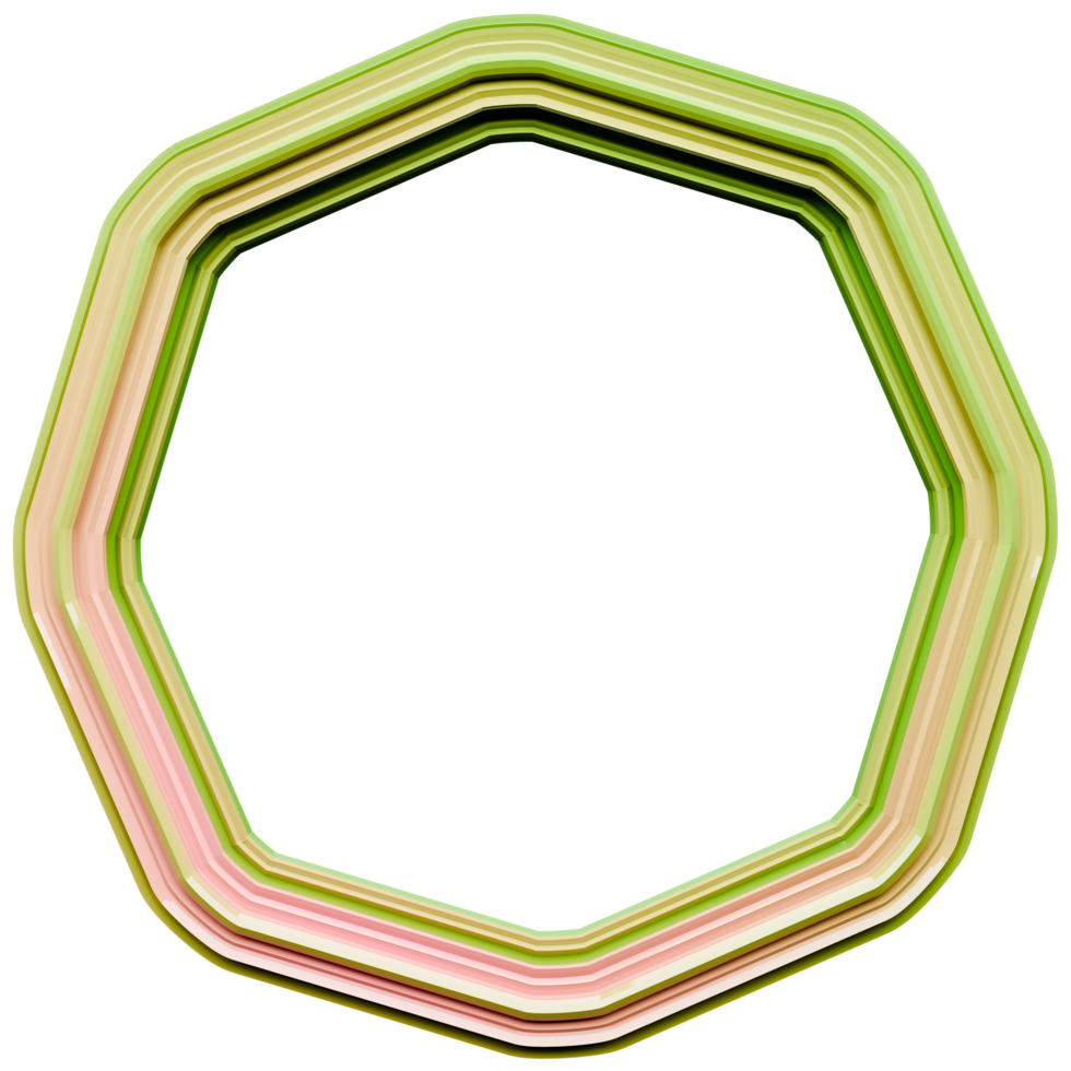 simple geometric shape. 3d  trendy design png
