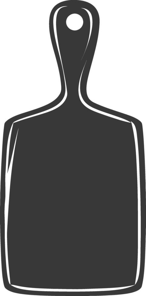 AI generated Silhouette Cutting Board Cooking Tool black color only vector