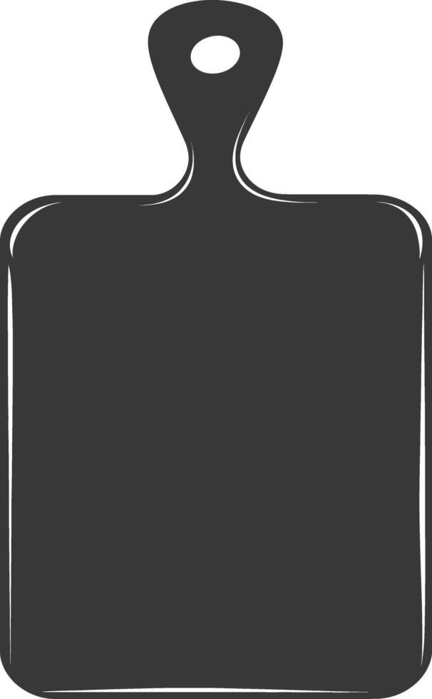 AI generated Silhouette Cutting Board Cooking Tool black color only vector