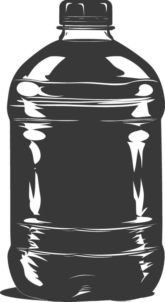 AI generated Silhouette Gallon of water black color only vector