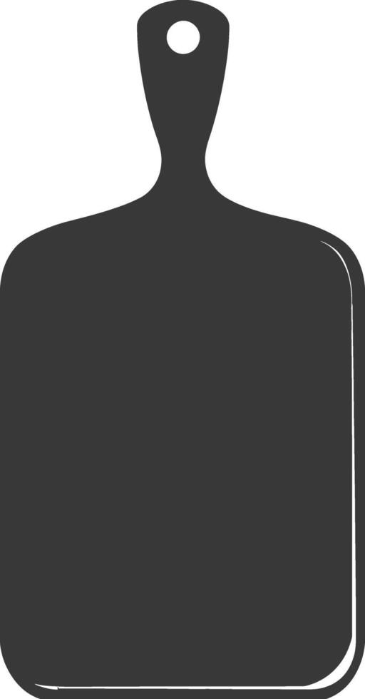 AI generated Silhouette Cutting Board Cooking Tool black color only vector
