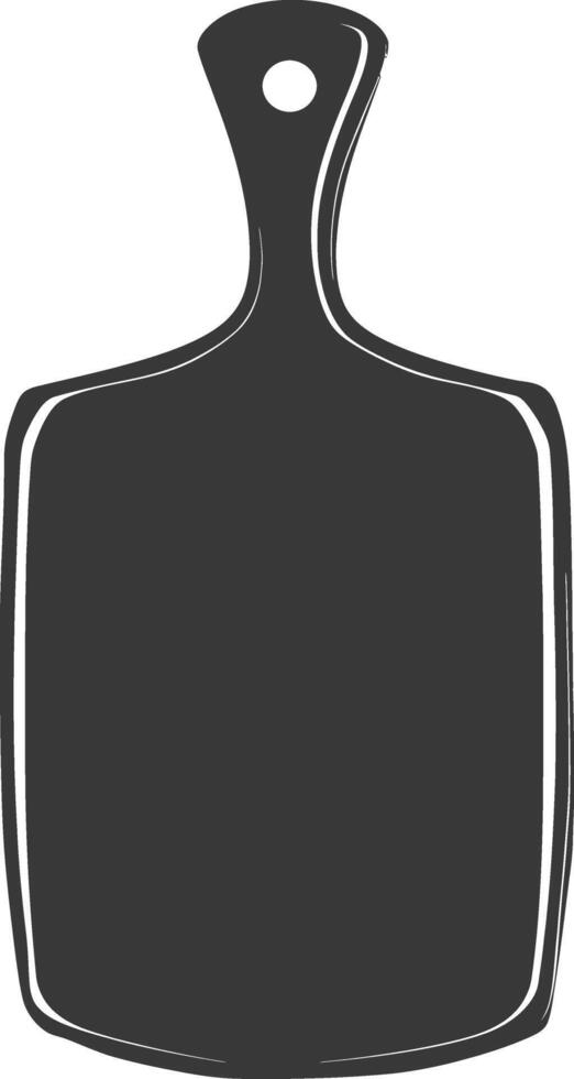 AI generated Silhouette Cutting Board Cooking Tool black color only vector