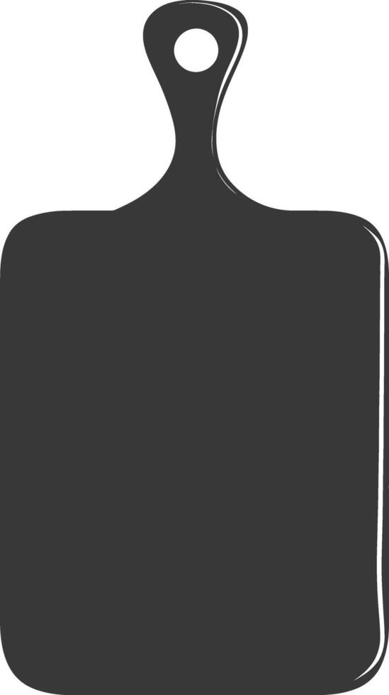 AI generated Silhouette Cutting Board Cooking Tool black color only vector