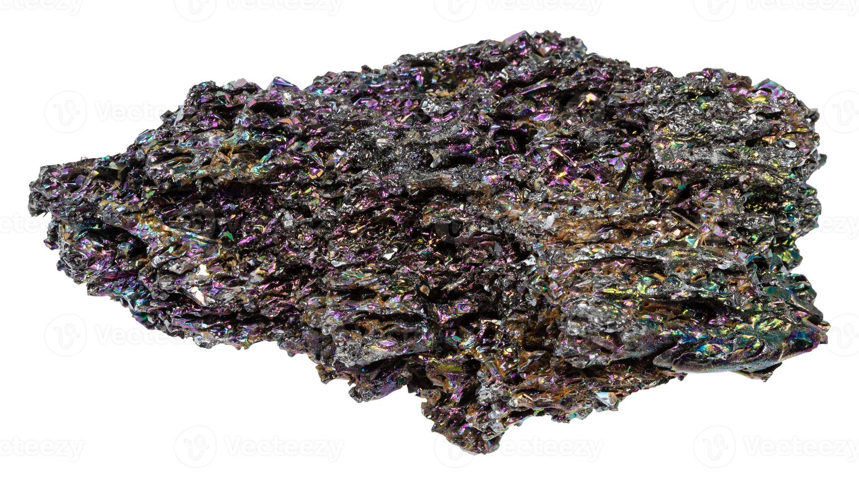 unpolished carborundum mineral isolated photo