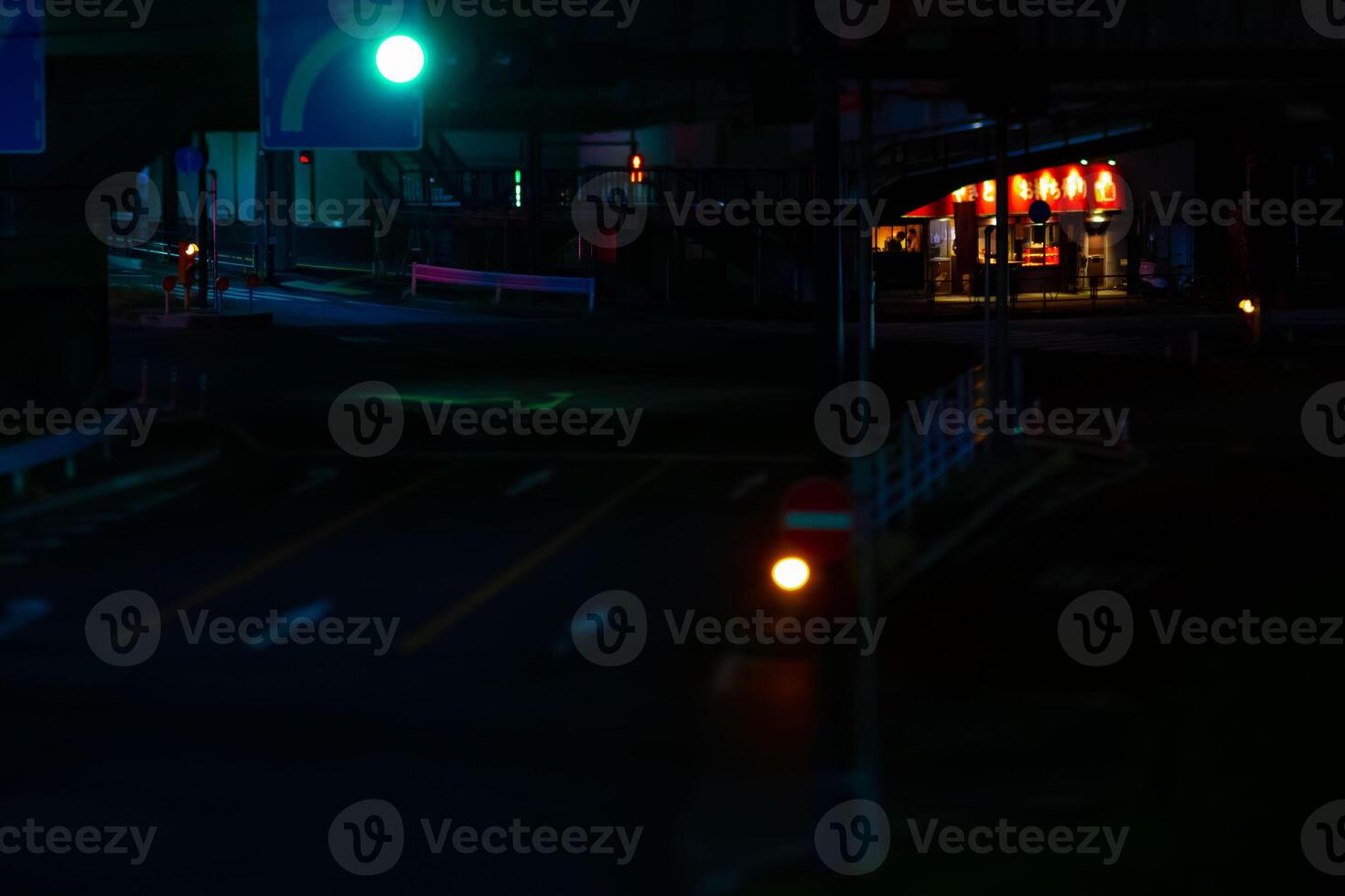 A night miniature traffic jam in Tokyo photo