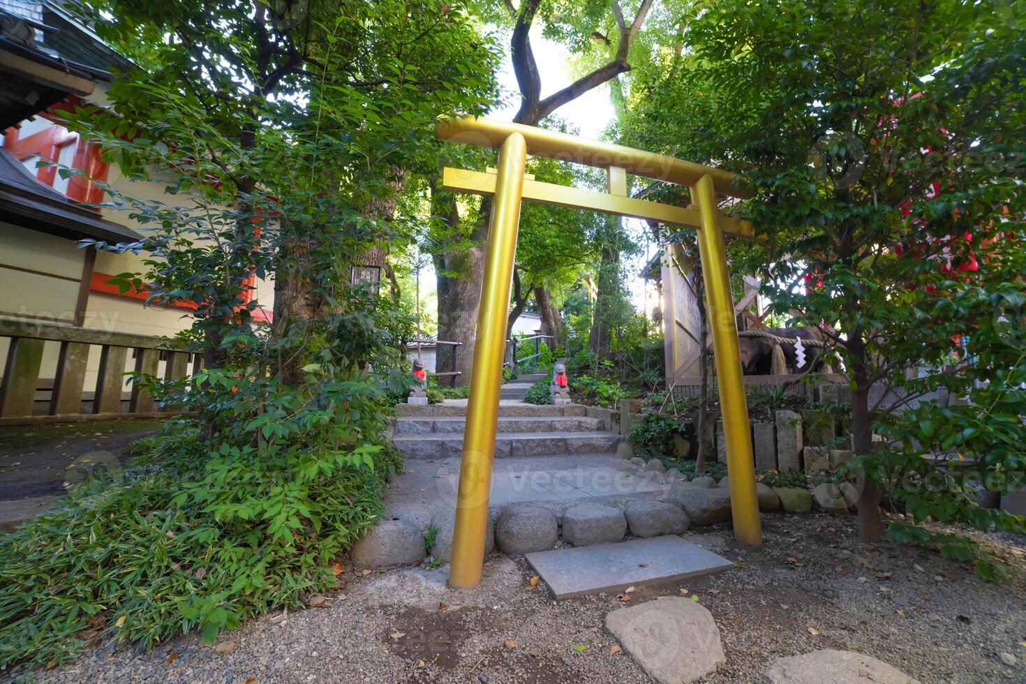 A traditional gate at Japanese Shrine photo
