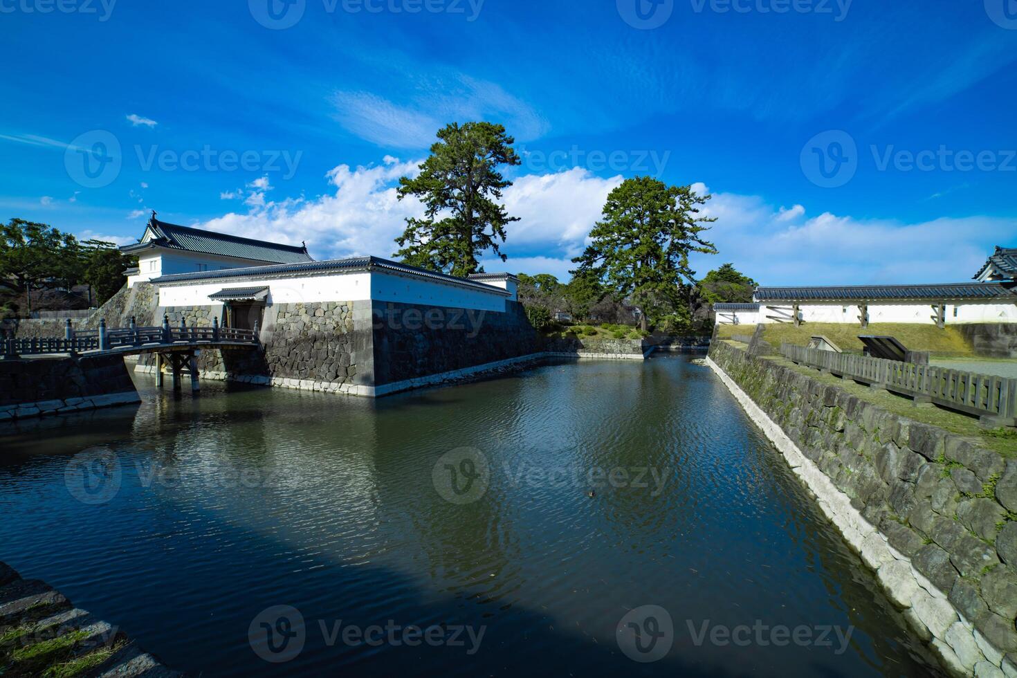The gate of Odawara castle in Kanagawa wide shot photo