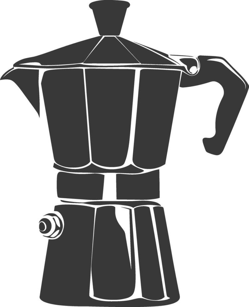 ai generado silueta café fabricante negro color solamente vector