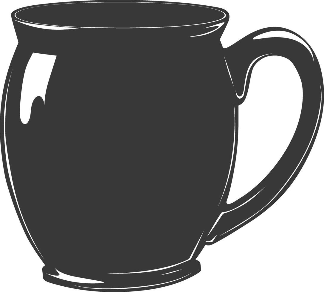 AI generated Silhouette Scandinavian Unique Mug black color only vector