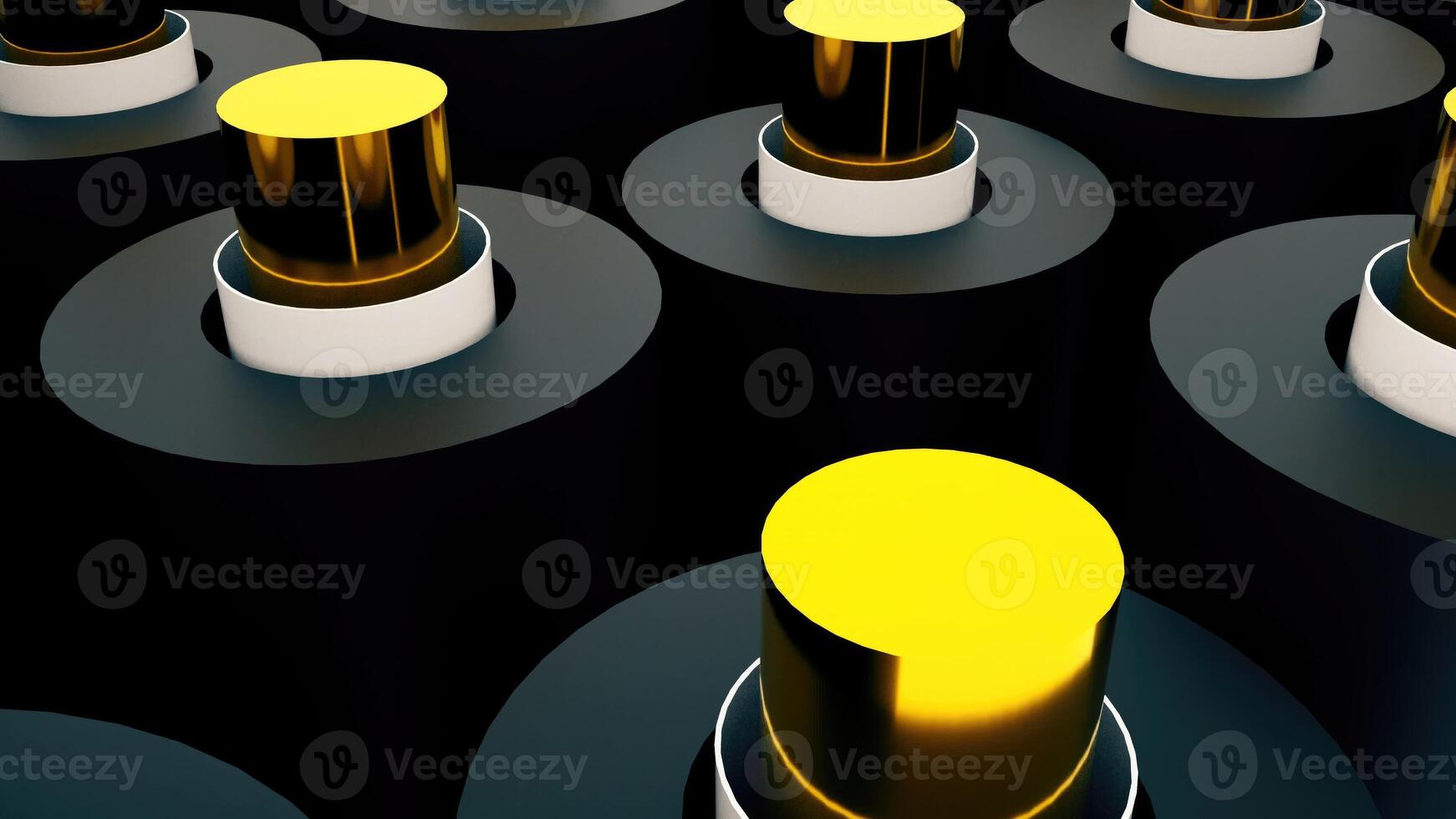 Many 3D shiny cylinders, abstract computer generated backdrop, 3D render photo