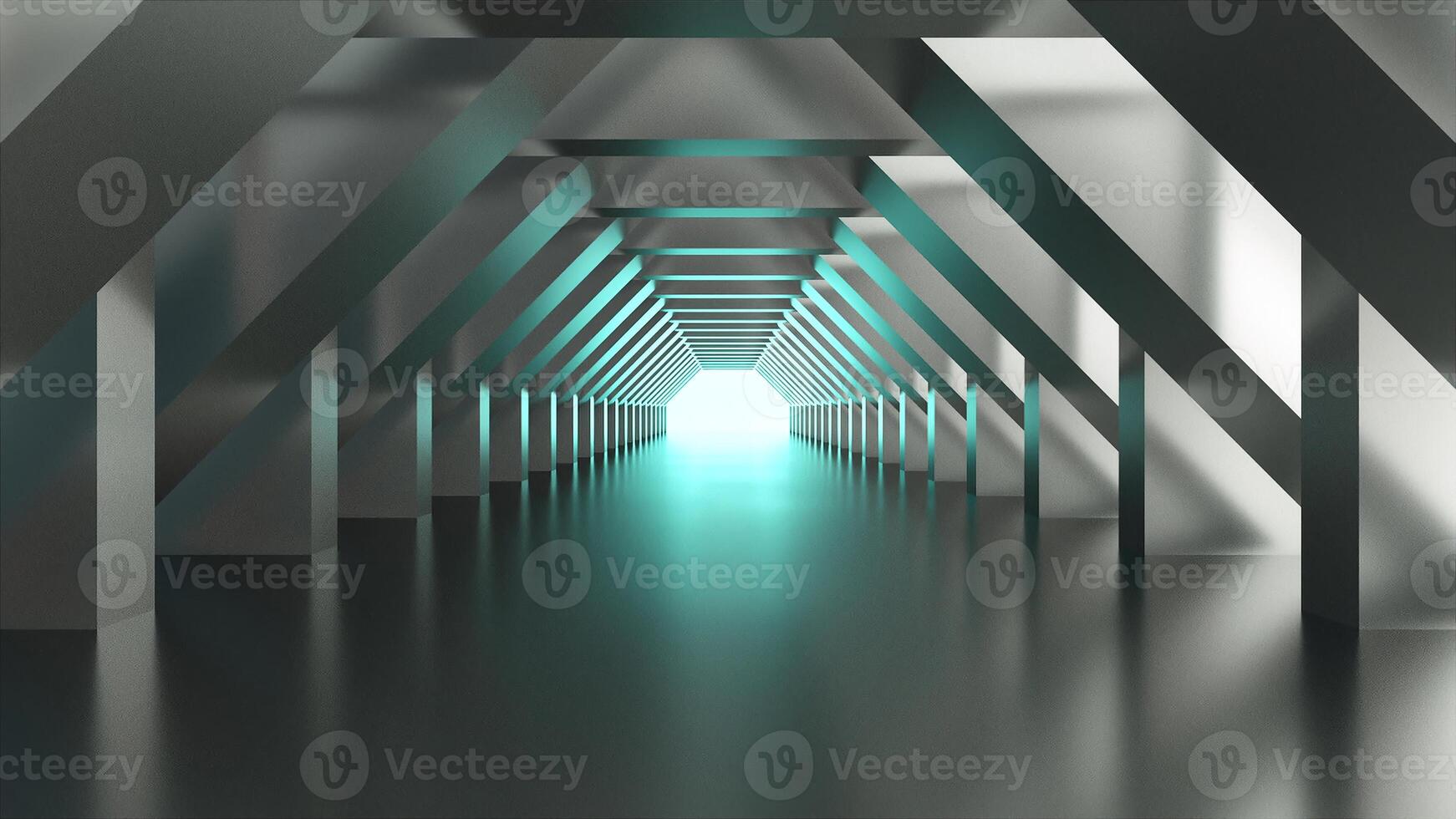 Abstract Futuristic tunnel photo