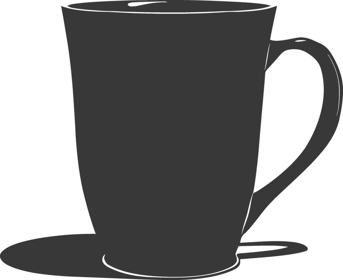 AI generated Silhouette Scandinavian Unique Mug black color only vector