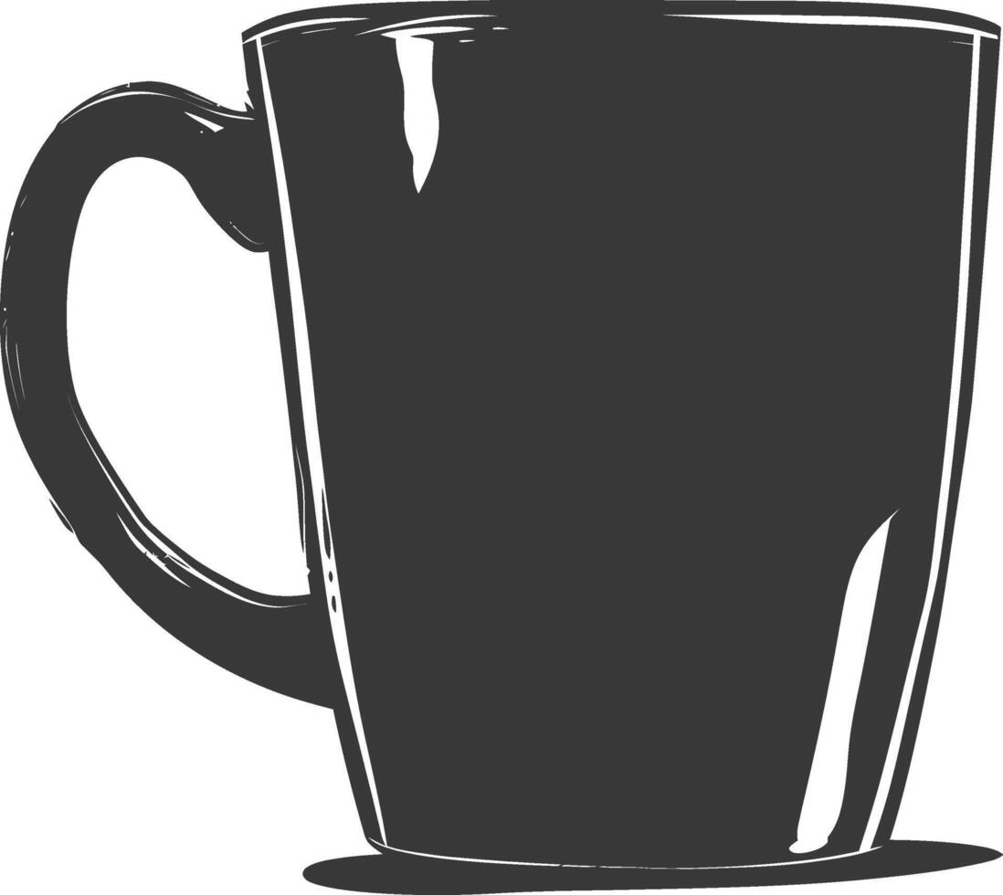 AI generated Silhouette Scandinavian Unique Mug black color only vector