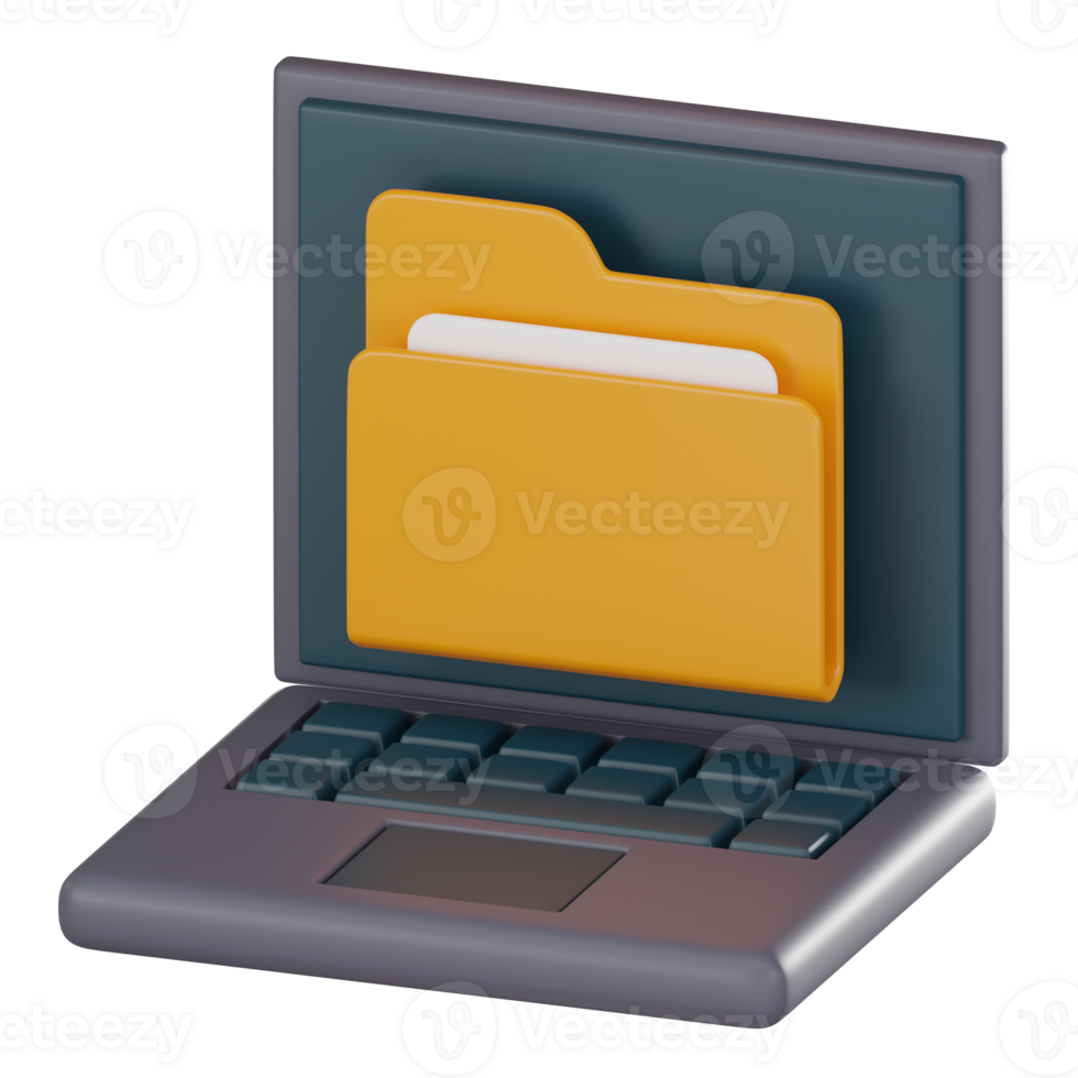 Efficient Data Management, 3D Icon of Folder, Document, and File. 3D Render png