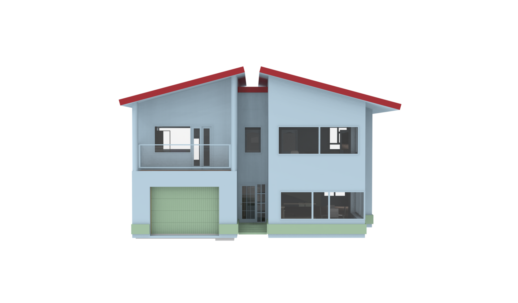 3d house building transparent background png