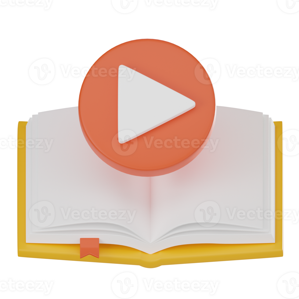 e-learning evolução, 3d ícone do virtual Sala de aula e conectados vídeo instrução. 3d render png