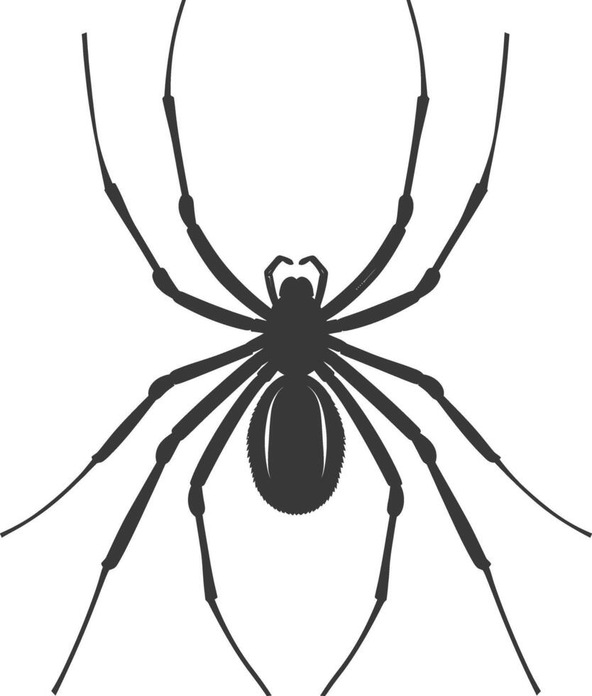 ai generado silueta araña animal negro color solamente vector