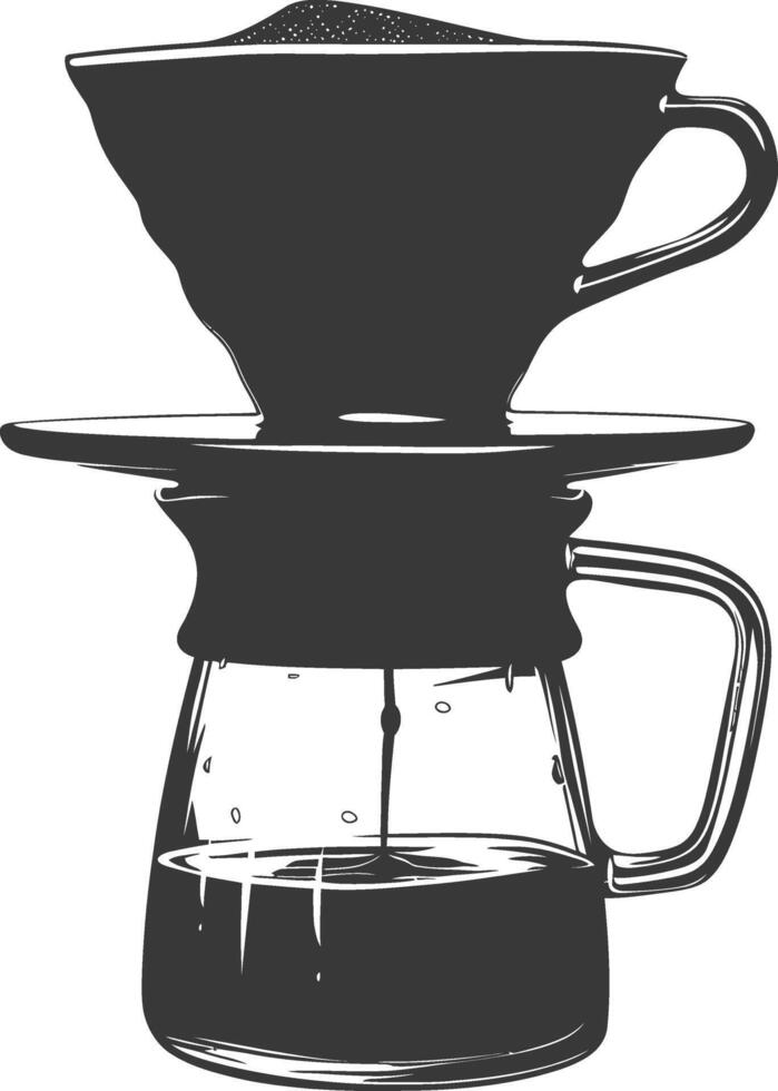 ai generado silueta Vietnam goteo café Listo a bebida negro color solamente vector