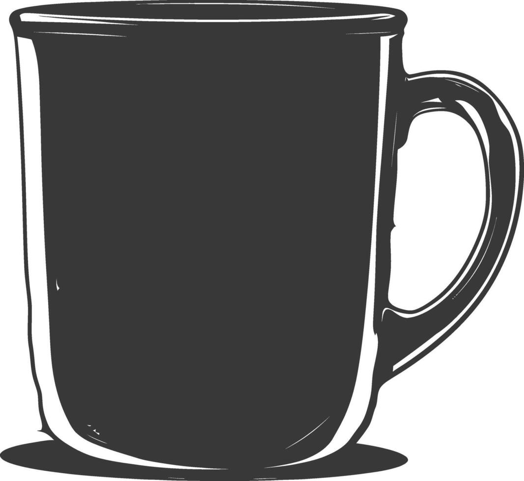 AI generated Silhouette Scandinavian Unique Mug black color only vector