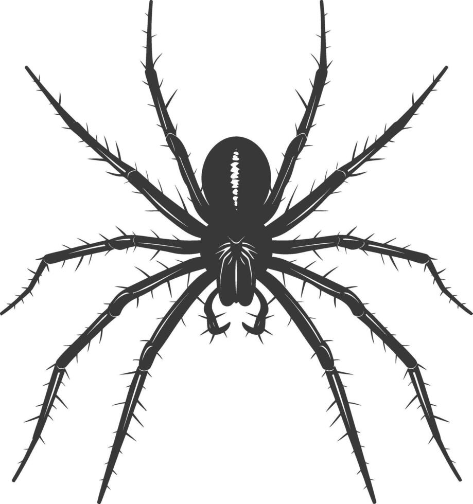 ai generado silueta araña animal negro color solamente vector