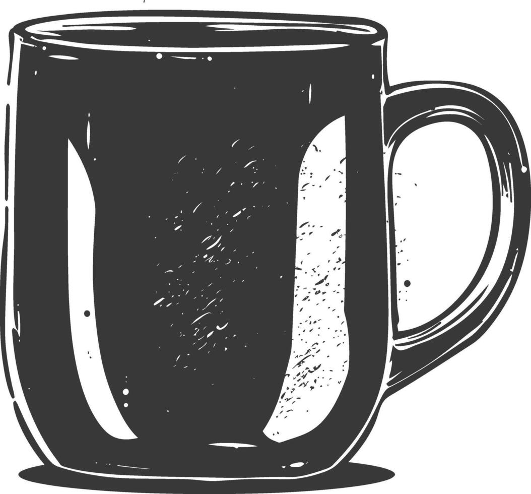 AI generated Silhouette Scandinavian Unique Mug black color only vector