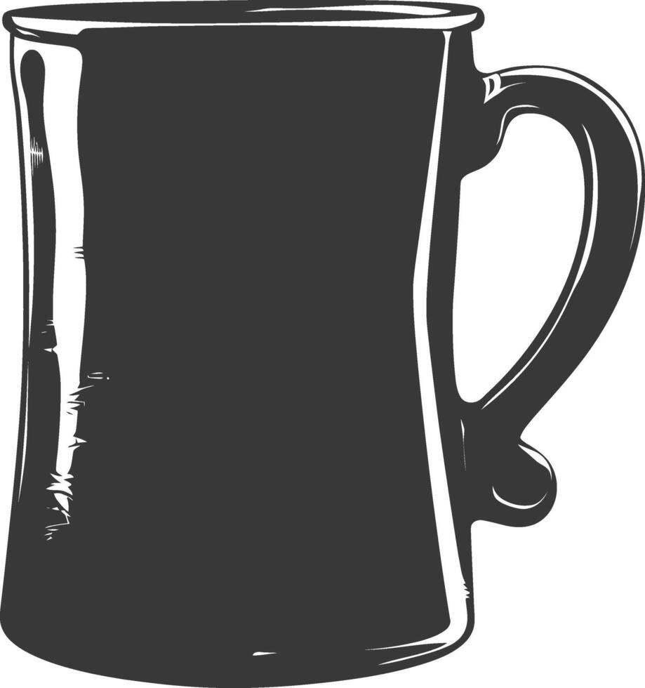 AI generated Silhouette Scandinavian Unique Mug black color only vector