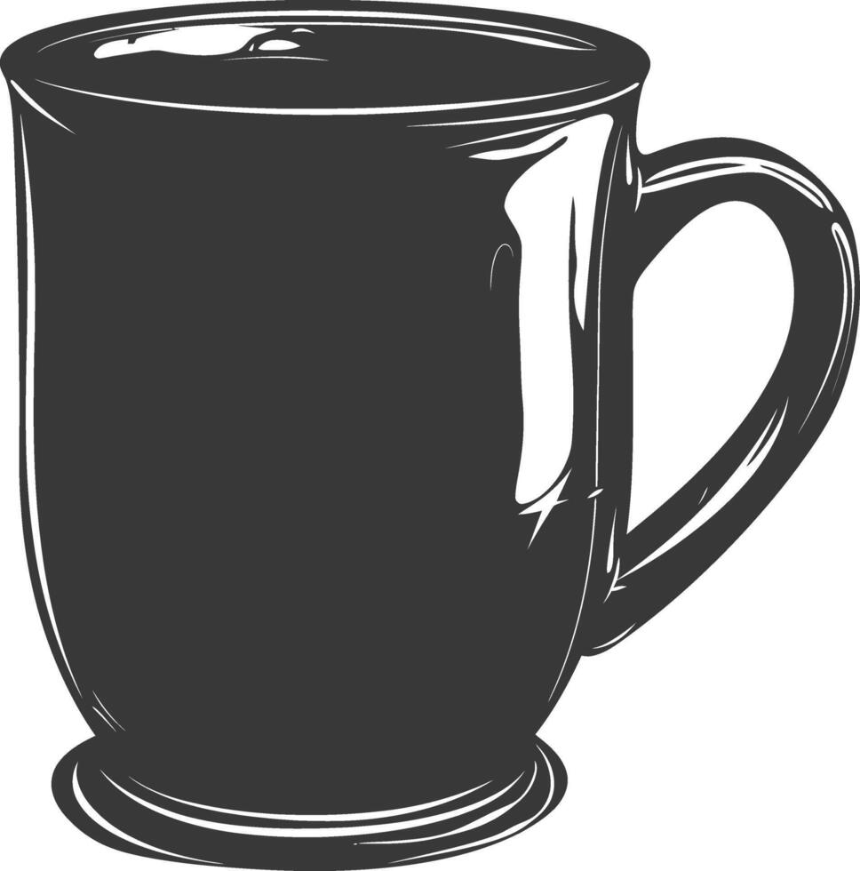 AI generated Silhouette Scandinavian Unique Mug black color only vector