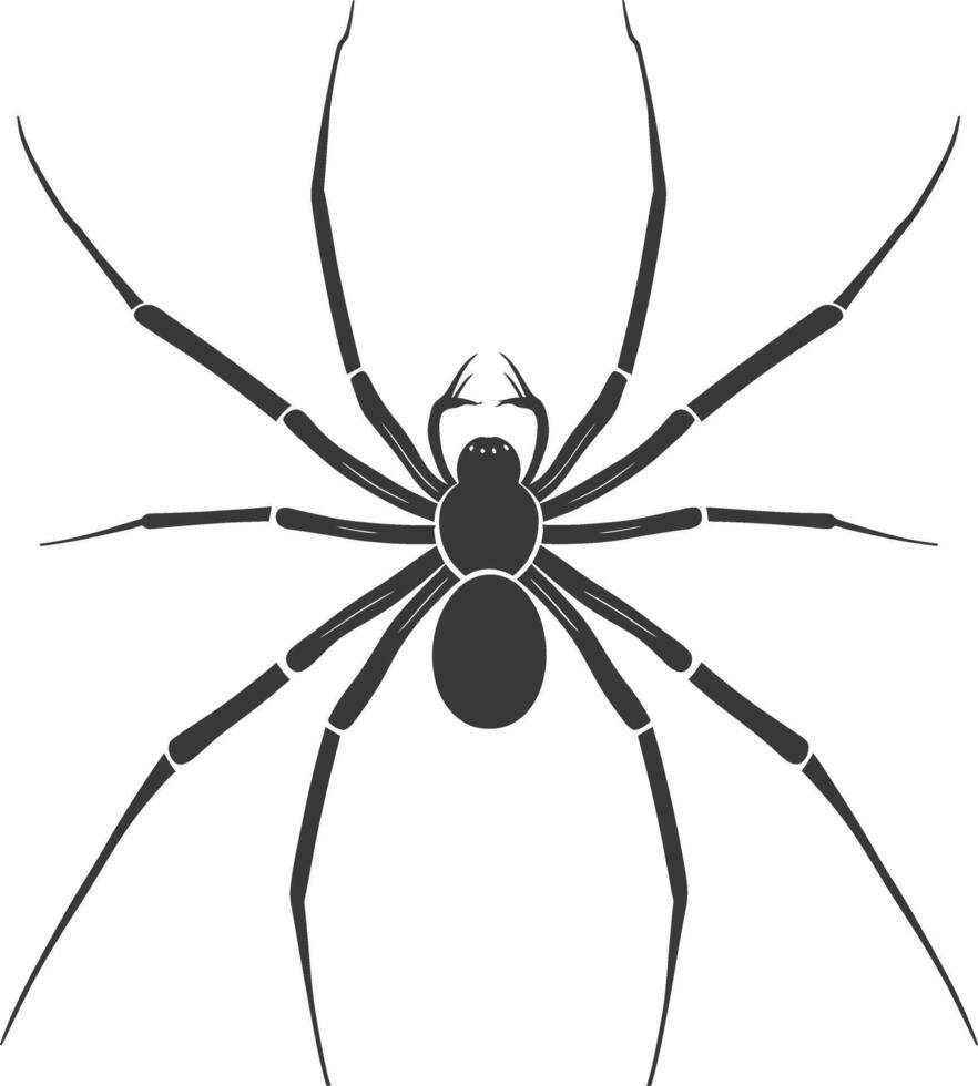 ai generado silueta araña animal negro color solamente vector