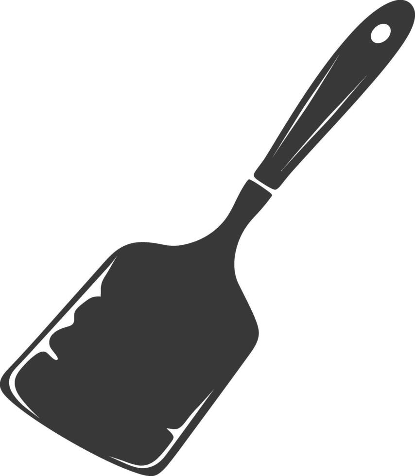 AI generated Silhouette Spatula Cooking Tool black color only vector