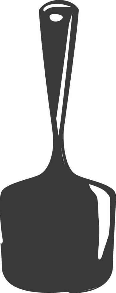 AI generated Silhouette Spatula Cooking Tool black color only vector